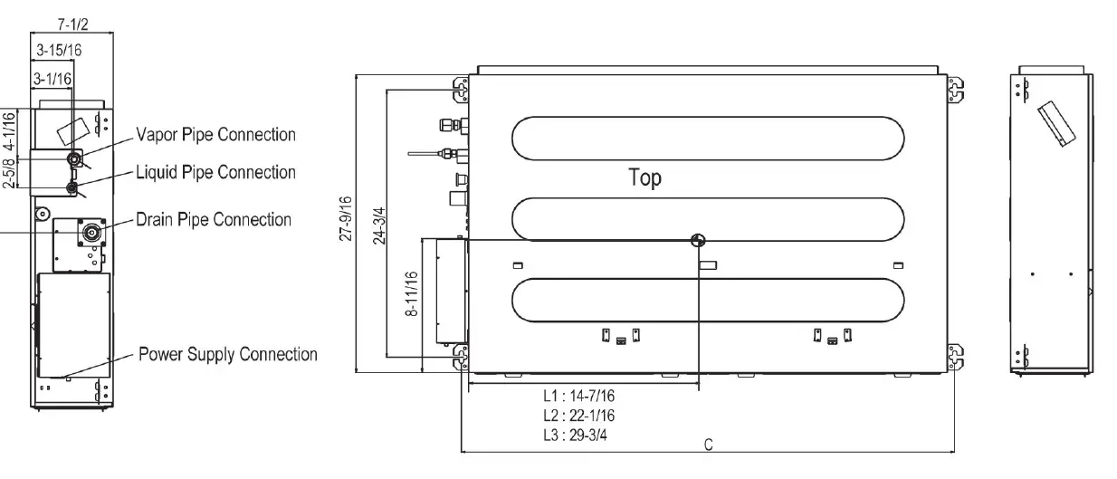 LG ARNU123L2G4 Low Static Single Zone Units 2