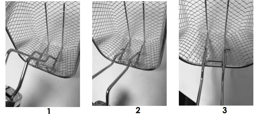 KALORIK FT 47456 Triple Basket Electric - CORRECT POSITION FOR LARGE BASKET