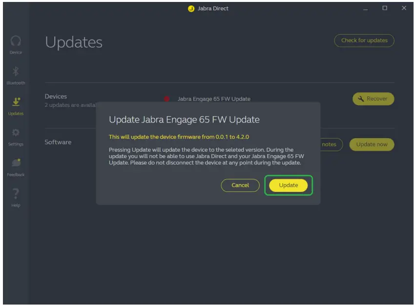 Updating the firmware