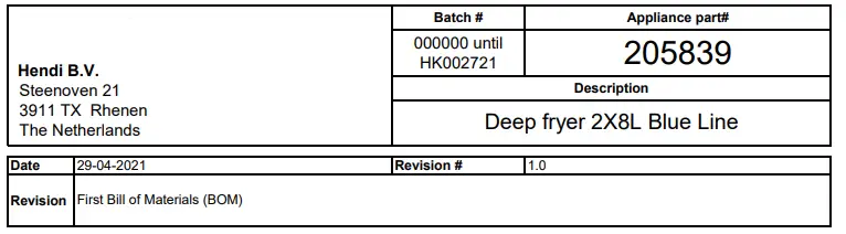 HENDI Deep fryer 2X8L Blue Line - 3