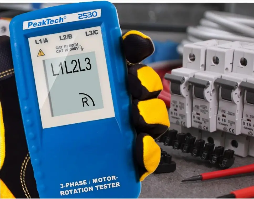 PeakTech 2530 3 Phase Rotation Tester