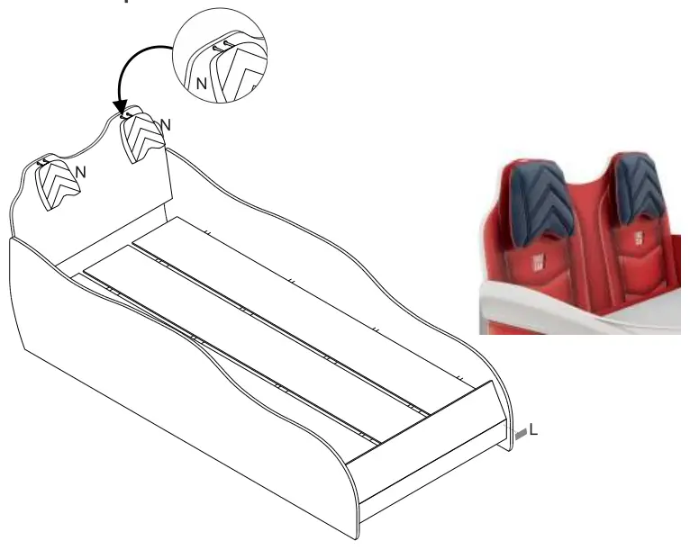 Moveis Estrela 29331 Fast Car Child 008 Bed 22A - fig