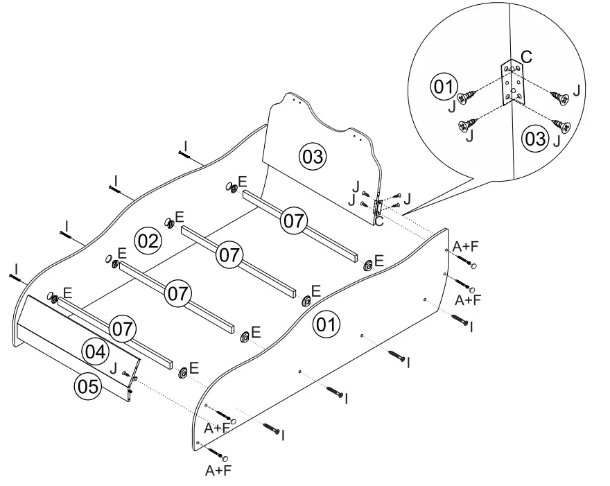 Moveis Estrela 29331 Fast Car Child 008 Bed 22A - fig7