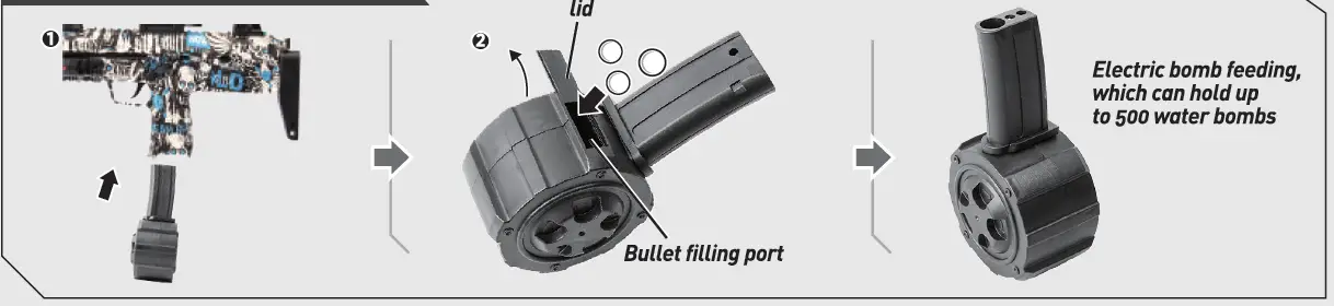 CAISSA MP-7 Electric with Gel Ball Blaster 9