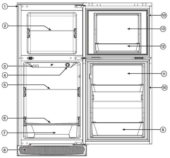 FURRION ACRCTIC 8 and 10 cu. ft - Parts and Features