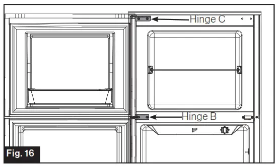 FURRION ACRCTIC 8 and 10 cu. ft - Reversing the Door Swing 8