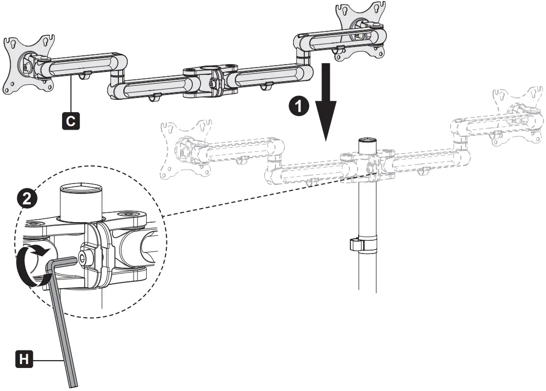 TRIPP LITE DDR1327SDFC-1 Dual Flat Screen B02