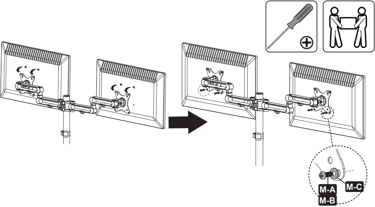 TRIPP LITE DDR1327SDFC-1 Dual Flat Screen B04
