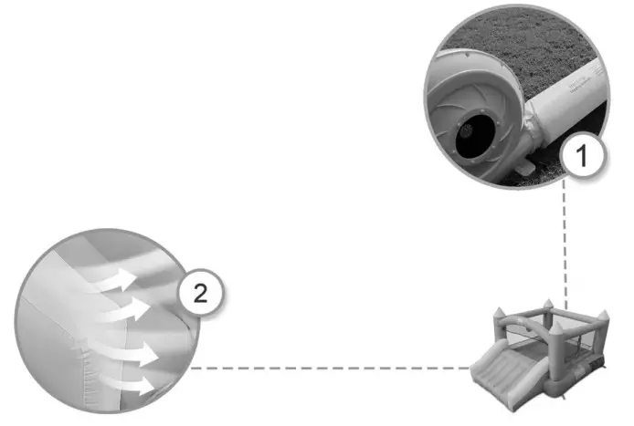 Actionair S07T3F6IY1 Inflatable Bouncer - Fig 1
