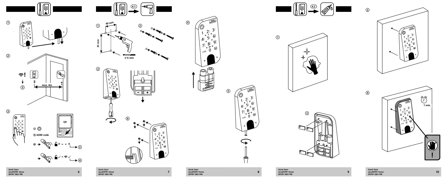 BURG WACHTER ENTRY Home 5001 PIN Key - Fig 2