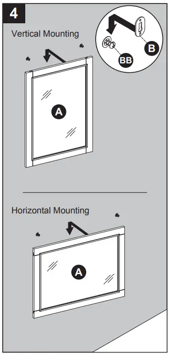 Kathy Ireland 1591MR-22-241, 1591MR-22-247 22 Inch Mirror - hang mounting hangers