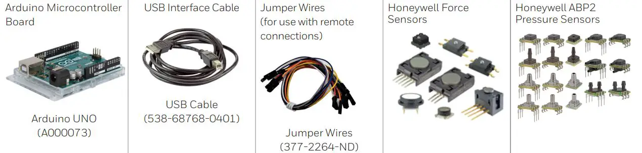 Honeywell FSS-SMT Sensor Evaluation Board Instructions - USER-PROVIDED COMPONENTS