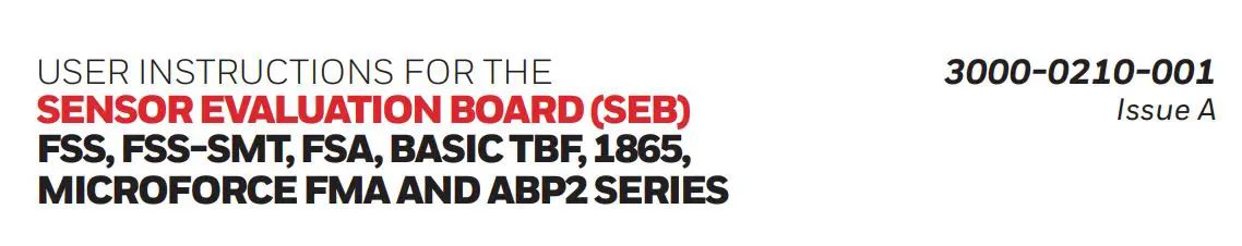 Honeywell FSS-SMT Sensor Evaluation Board Instructions