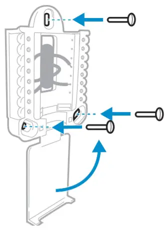 Honeywell T9 Smart Thermostat RCHT9510WFW2003 - Close the door and mount the wall plate