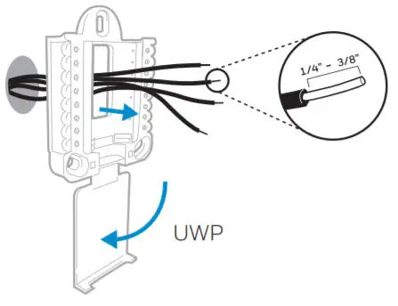Honeywell T9 Smart Thermostat RCHT9510WFW2003 - Position wall plate