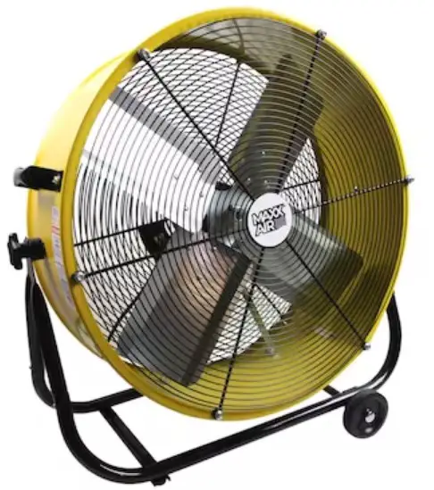 MAXX AIR BF24YELUPS 2-Speed Indoor Yellow Industrial Fan