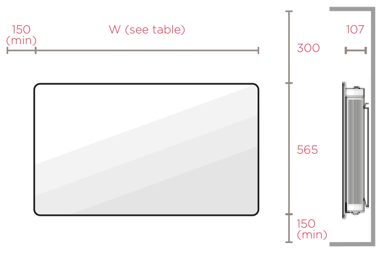 Dimplex GFP050WE Girona Panel Heater - fig