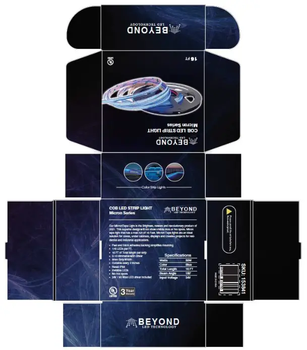 NOTHING BUT LEDS BLT-SQ528LC1 LED Tape Light - 18