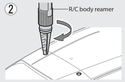 TAMIYA Alpine A110 RC 1 10th Scale Jagermeister - How to make holes 2