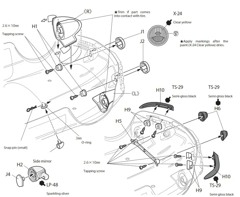 TAMIYA Alpine A110 RC 1 10th Scale Jagermeister - Markings 4