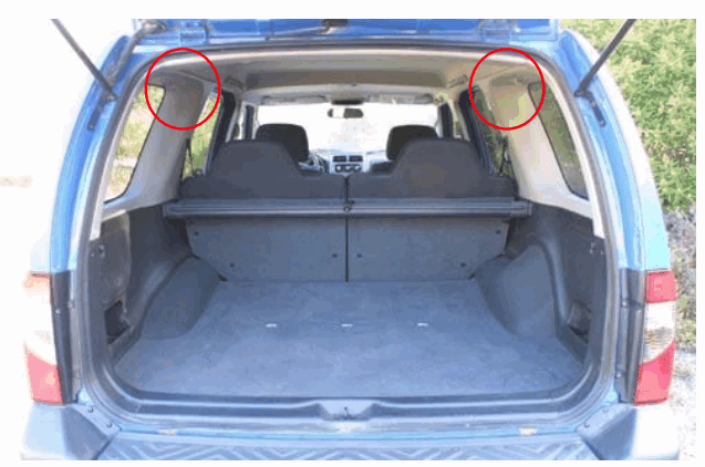 Raingler NETS GRIPS 1999-2015 Nissan Xterra Behind 2nd Row Seats Rear Barrier Divider - fig