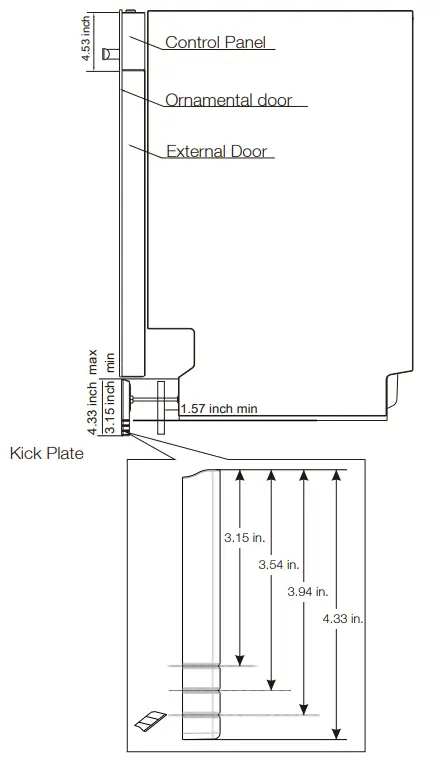 FORTE F18DWS250SS 18 Inch Stainless Steel Dishwasher - KICK PLATE