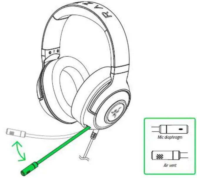 RAZER KRAKEN X Console Wired Gaming Headset - USING THE MIC