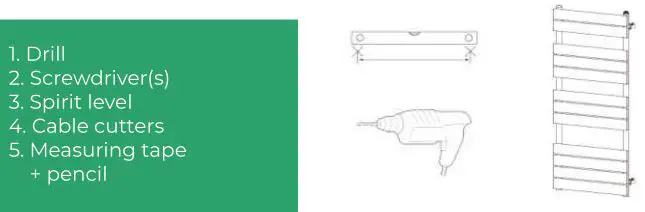 EcoVolt JT4B and JT6B Versions JTB Electric Radiators - Tools Required