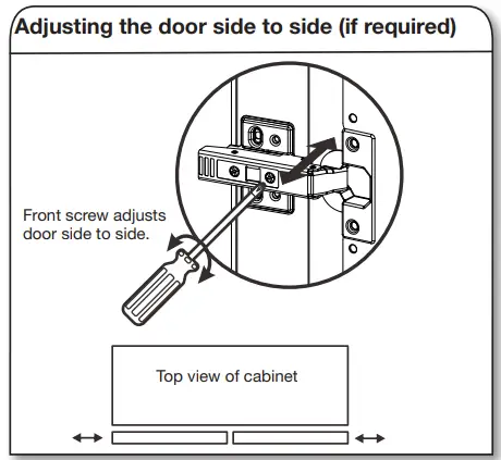 Whirlpool GANF03WFMTS Series Flex Cabinet System - Adjusting the door side