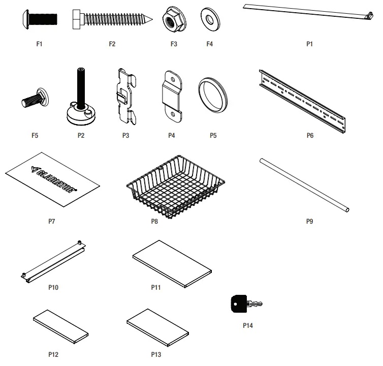 Whirlpool GANF03WFMTS Series Flex Cabinet System - HARDWARE AND PARTS