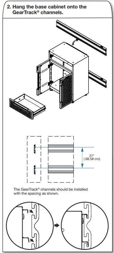 Whirlpool GANF03WFMTS Series Flex Cabinet System - base cabinet onto the