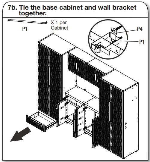 Whirlpool GANF03WFMTS Series Flex Cabinet System - cabinet and wall bracket