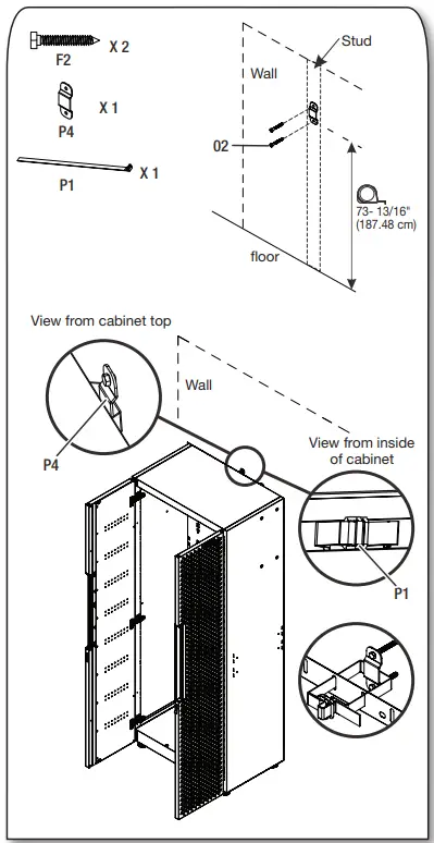 Whirlpool GANF03WFMTS Series Flex Cabinet System - tapping bolts should