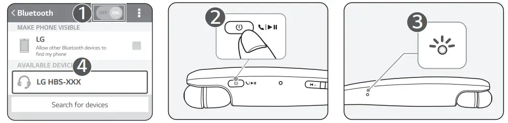 LG HBS-SL5 Bluetooth Wireless Stereo Headset - Connecting Quickly