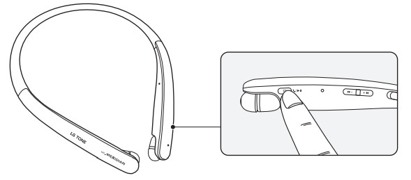 LG HBS-SL5 Bluetooth Wireless Stereo Headset - Playing Music