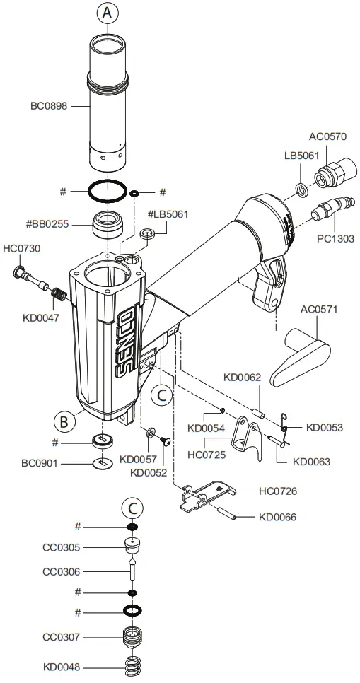 SENCO TN21L1 Micro Pinner - 2