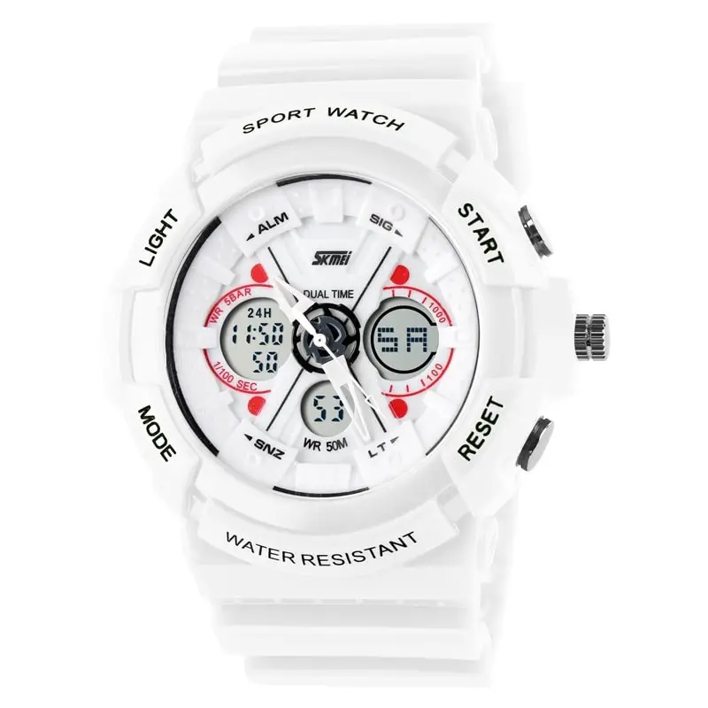 SKMEI 0966 White Original Wrist Watch for Men & Women - Skmei India