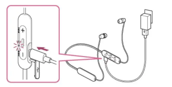 SONY WI-C310 Bluetooth Headphone - charging instruction