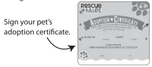 Pet’s adoption certificate