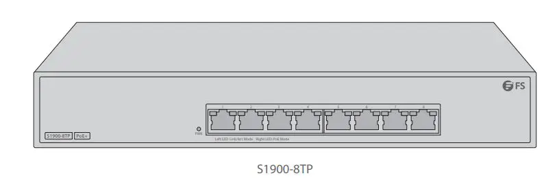 FS S1900-8TP Ethernet Unmanaged POE Switch fig1