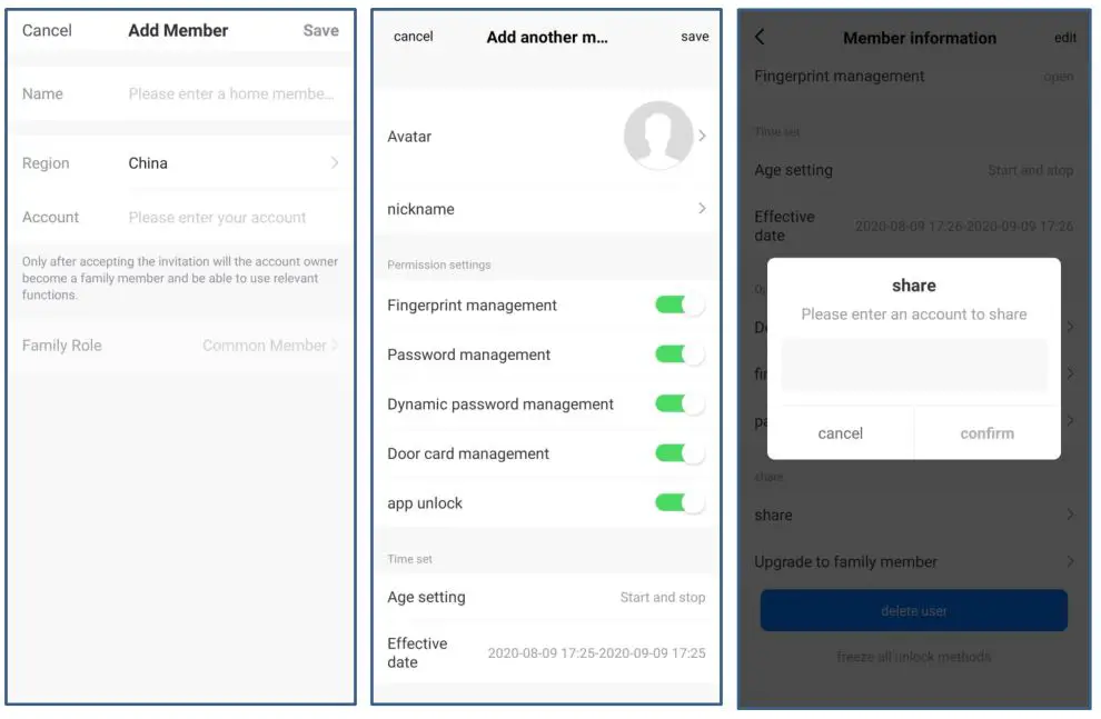 tuya LVD-06 Smart Door Lock with Apartment Management System - Add Member 2