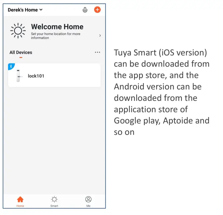 tuya LVD-06 Smart Door Lock with Apartment Management System - Download Tuya Smart App
