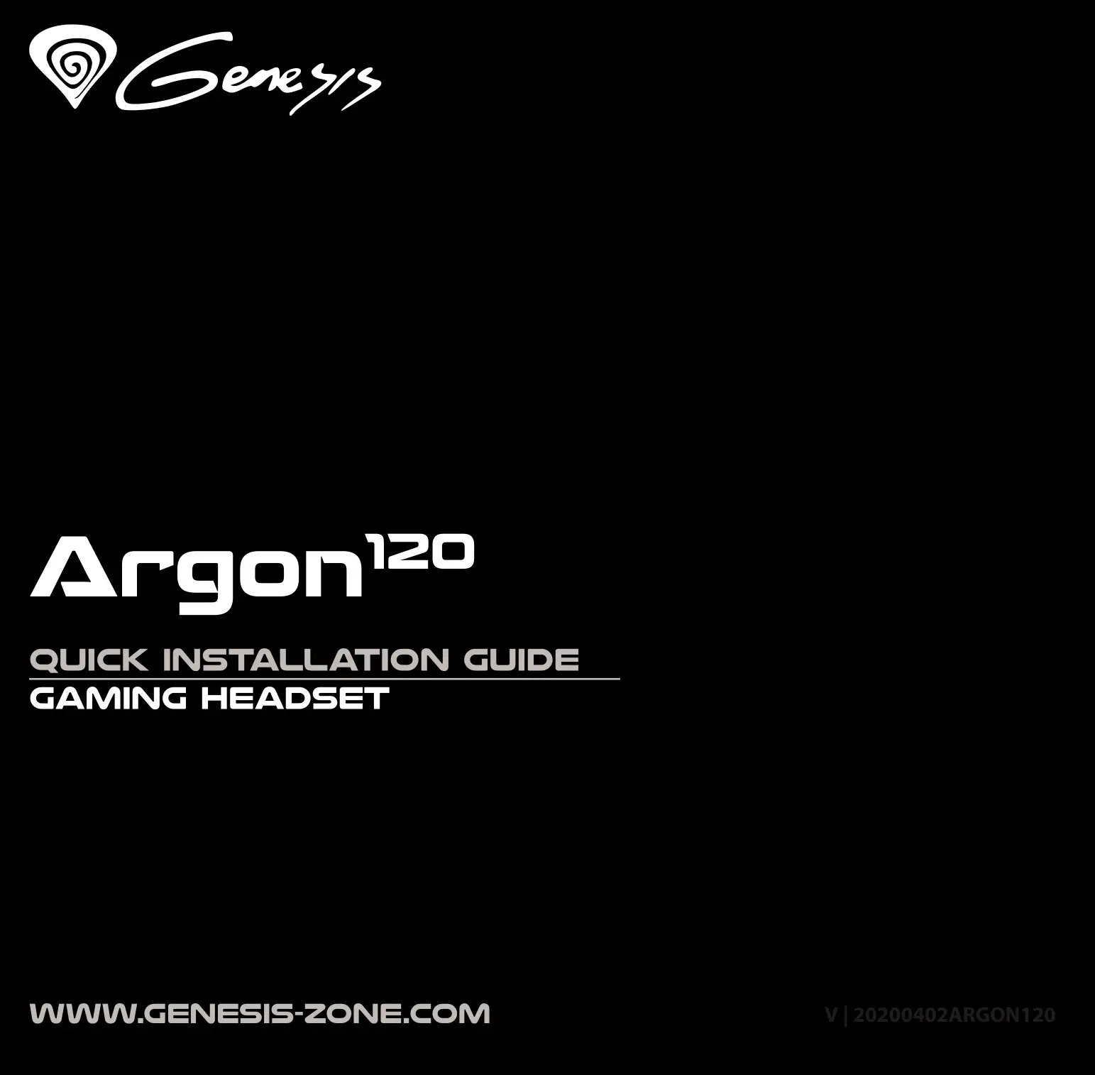 Genesis Argon120 Gaming Headset Installation Guide