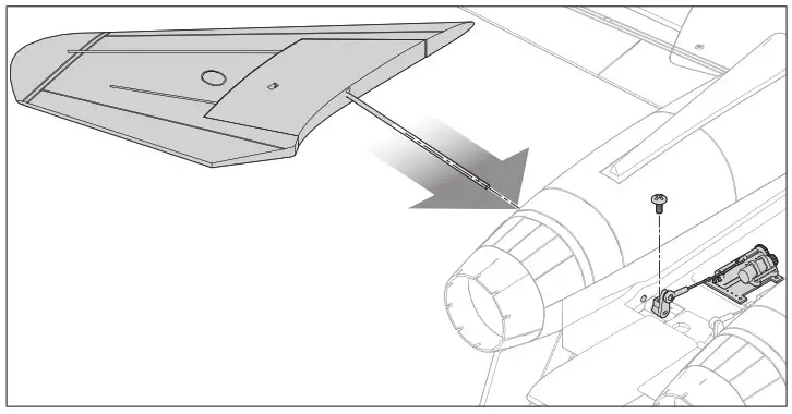 HORIZON EFL01450 F 14 Tomcat Twin 40mm EDF- Replacing The Taileron