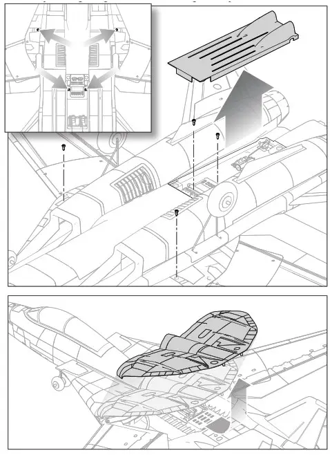 HORIZON EFL01450 F 14 Tomcat Twin 40mm EDF- Swing Wing Linkage