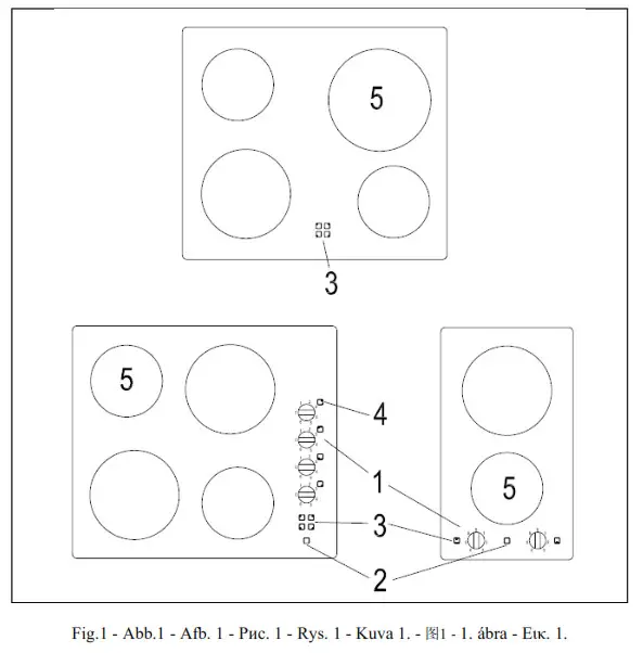 cata TT603 Hob Instruction - Overview 1