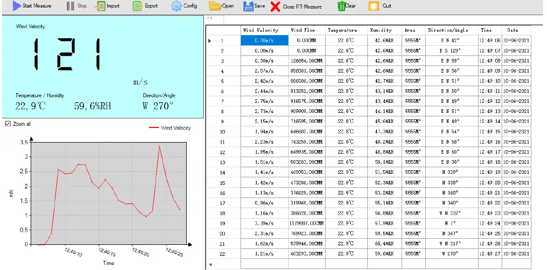 PCE-AM 45 Multifunction Anemometer FIG 16