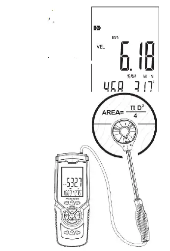 PCE-AM 45 Multifunction Anemometer FIG 4