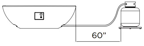realflame 592LP Riverside 58 Inch Wide Fire Bowl - WARNING