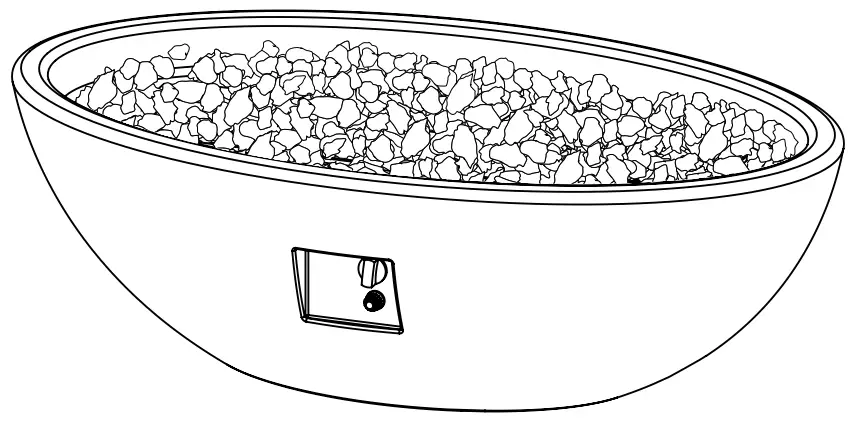 realflame 592LP Riverside 58 Inch Wide Fire Bowl